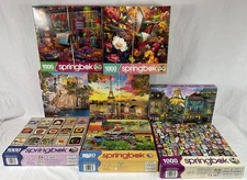 Lot of 8 COMPLETE Springbok 1000 Piece Puzzles