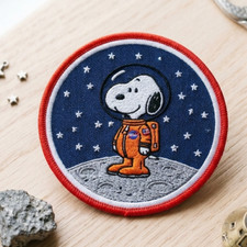 Snoopy Astronaut NASA Iron On Patch Embroidered Space Moon Badge For Jacket Hat