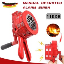 Handsirene Aluminiumgehäuse Sirene Handkurbel Einklappbar Alarmsirene Rot 110 dB