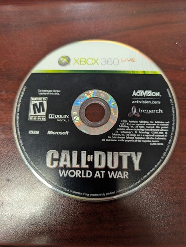 Call of Duty: World at War (Microsoft Xbox 360, 2008) NO TRACKING DISC ONLY 4771