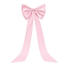Large Satin Bow For Backdrop 59x15 Inch Giant Ribbon Tie Themed Room Decor Pink