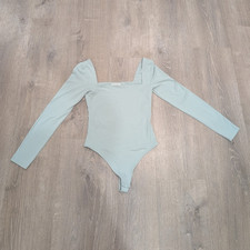 Aritzia Contour Long Sleeve Square Neck Bodysuit Light Blue Size M