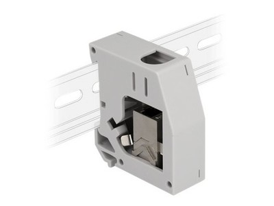 Delock DIN-Schienenmontageadapter mit Keystone-Modul