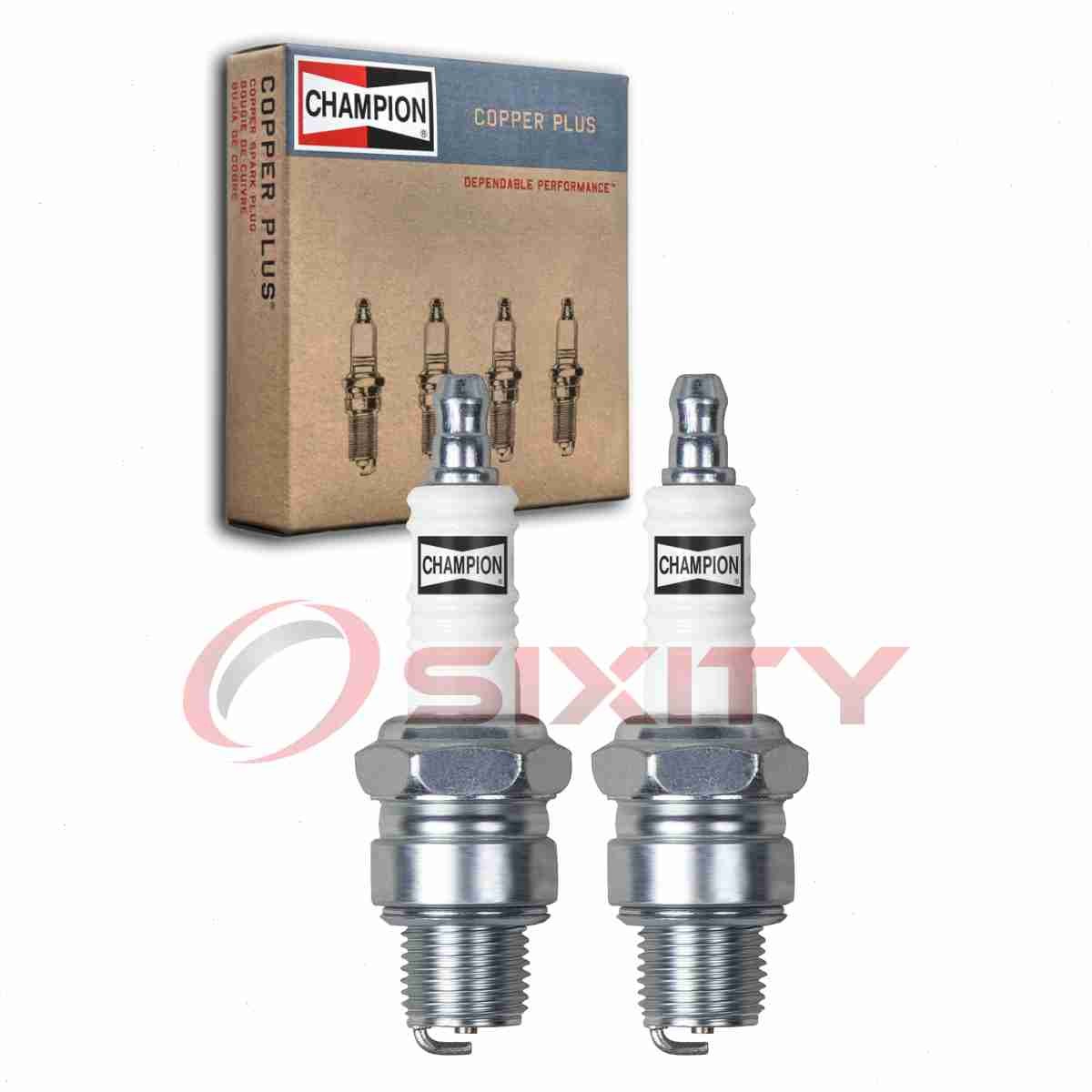 2 pc Champion Copper Plus 828M Spark Plugs for QL77JC4 707 4551 3579 1472 qw