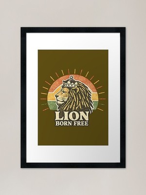 Lion Born Free Framed Art Print Framed Wall Art Poster Canvas Print Picture