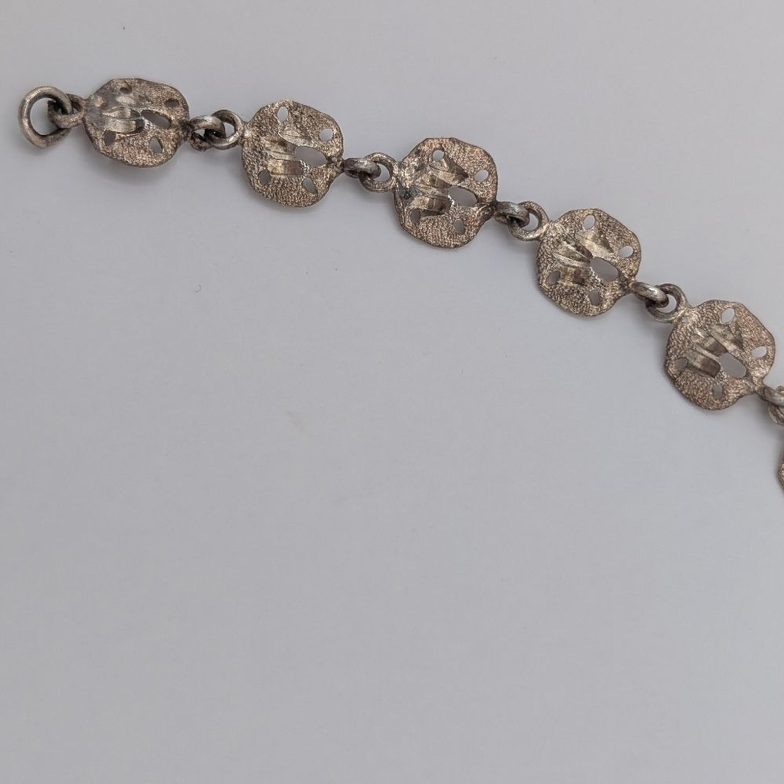 Solid .925 Silver Sand-dollar Bracelet - image 5