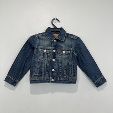 Levi's Denim Jacket Kids 3T 2-3 Years Old Blue Snap Cotton Like New