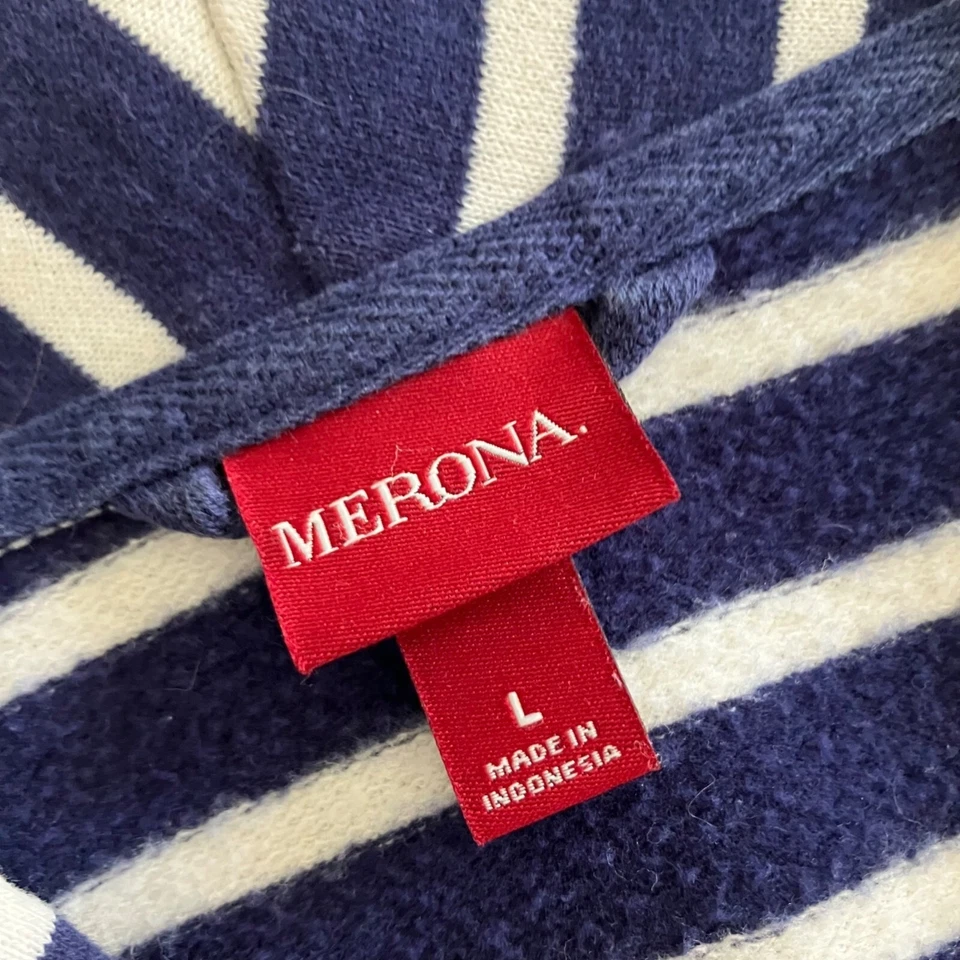 Sudadera Top Merona Para Mujer Y2K Preppy Pescador Náutico Mantón Cuello Talla L Foto 2 de 4
