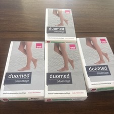 4 Medi duomed Advantage OPEN TOE Thigh Compression Stockings 20-30 Beige Medium