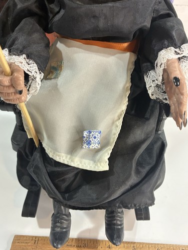 Gemmy 1991 Halloween Rocking Witch Animated Cackling Glow Eyes Sound Activated - Picture 14 of 18