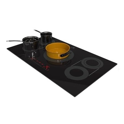 36 Inch Black Induction Cooktop with 5 Boost Power Burners, 9 Heating Level.