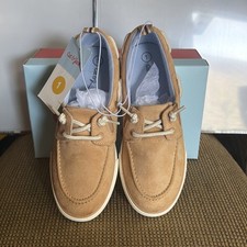 Cat Jack Youth Boys Deck Boat Canvas Shoes Beige Size 1