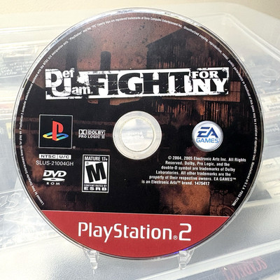 Def Jam Fight for NY Playstation 2 PS2 Loose DISC ONLY Tested Greatest Hits