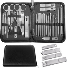 Manicure Set Professional Set Nail Clippers Pedicure Kit-30 Pieces Stainless Ste