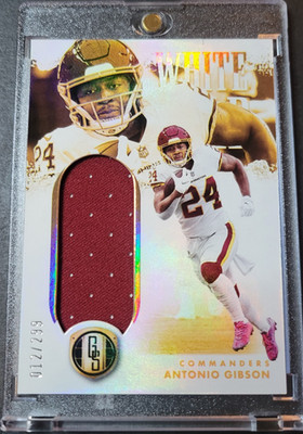 Antonio Gibson 2022 Panini Gold Standard White Gold 12/299 #WG-AGI patch mint
