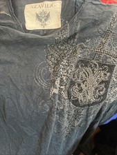 Xzavier Shirt Mens Large Black Wing Print Graphic Tee Made In USA