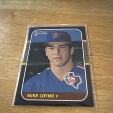 Donruss 1987 Mike Loynd Texas Rangers Rookie Baseball Card #506. rookie card picture
