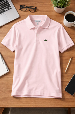 Lacoste - Boys' Short Sleeve Classic Pique Polo, Pink, 1YR