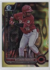 2022 Bowman Draft Chrome Yellow Lava Refractor 37/75 Ricardo Cabrera 2o0