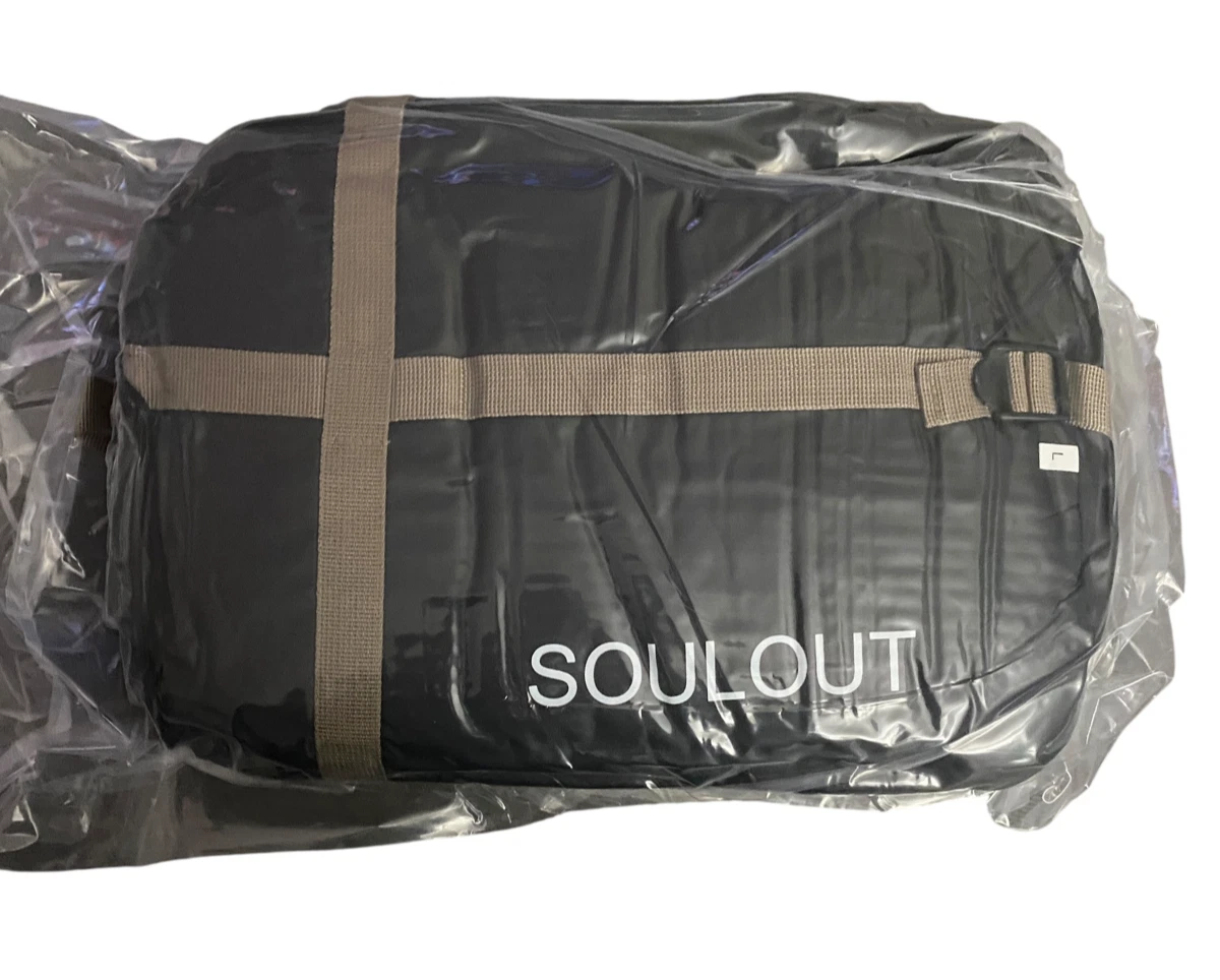 SOULOUT Envelope Sleeping Bag 32F–77F Waterproof Camping Black Updated