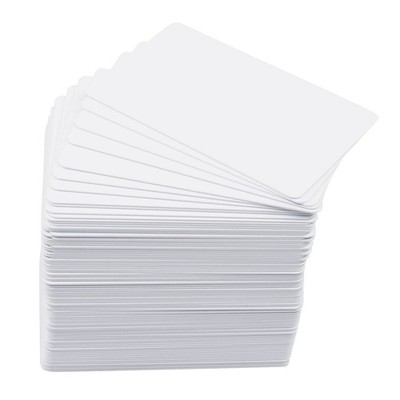 100 PCS Blank PVC Cards Graphic ID Card CR80 30 Mil White Plastic Photo Badge