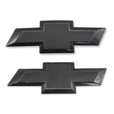 Black Front & Rear Tailgate Bowtie Emblem For Silverado 1500 2500 HD/3500 HD