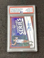 2020 Optic TYRESE HALIBURTON Rookie SIG SERIES-RED CHOICE AUTO AUTH-PSA 10-POP 1