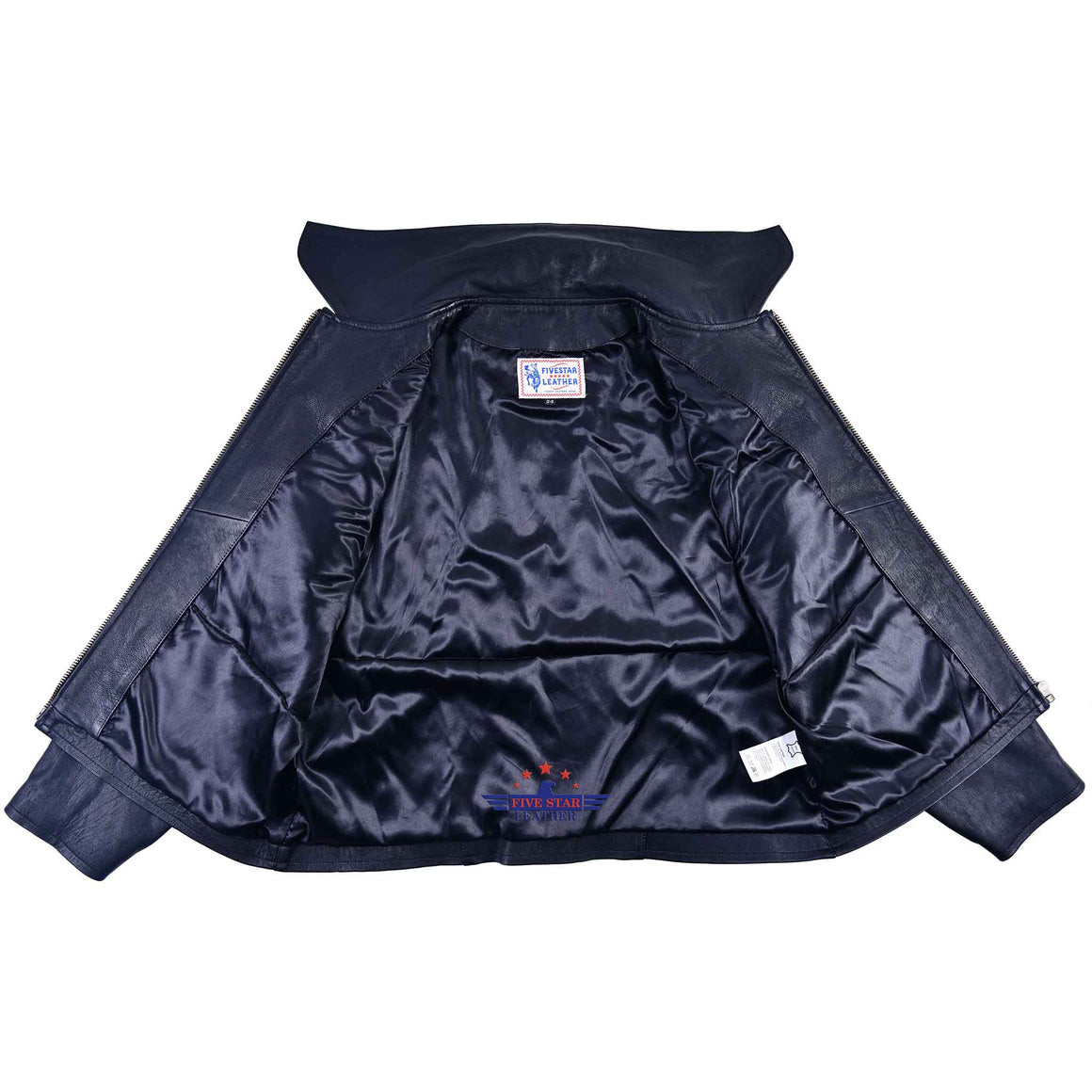 FiveStar Leather Men Vintage Fashion Winchester Black Goatskin Handmade Jacket image 5