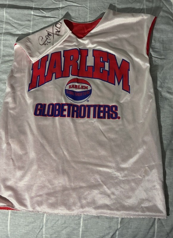 Reversible Signed Vintage Harlem Globetrotters Basketball Jersey Size M