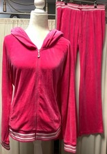 Juicy Couture Velour Pants 34 x 34 L Zip Up Hoodie XL Tracksuit