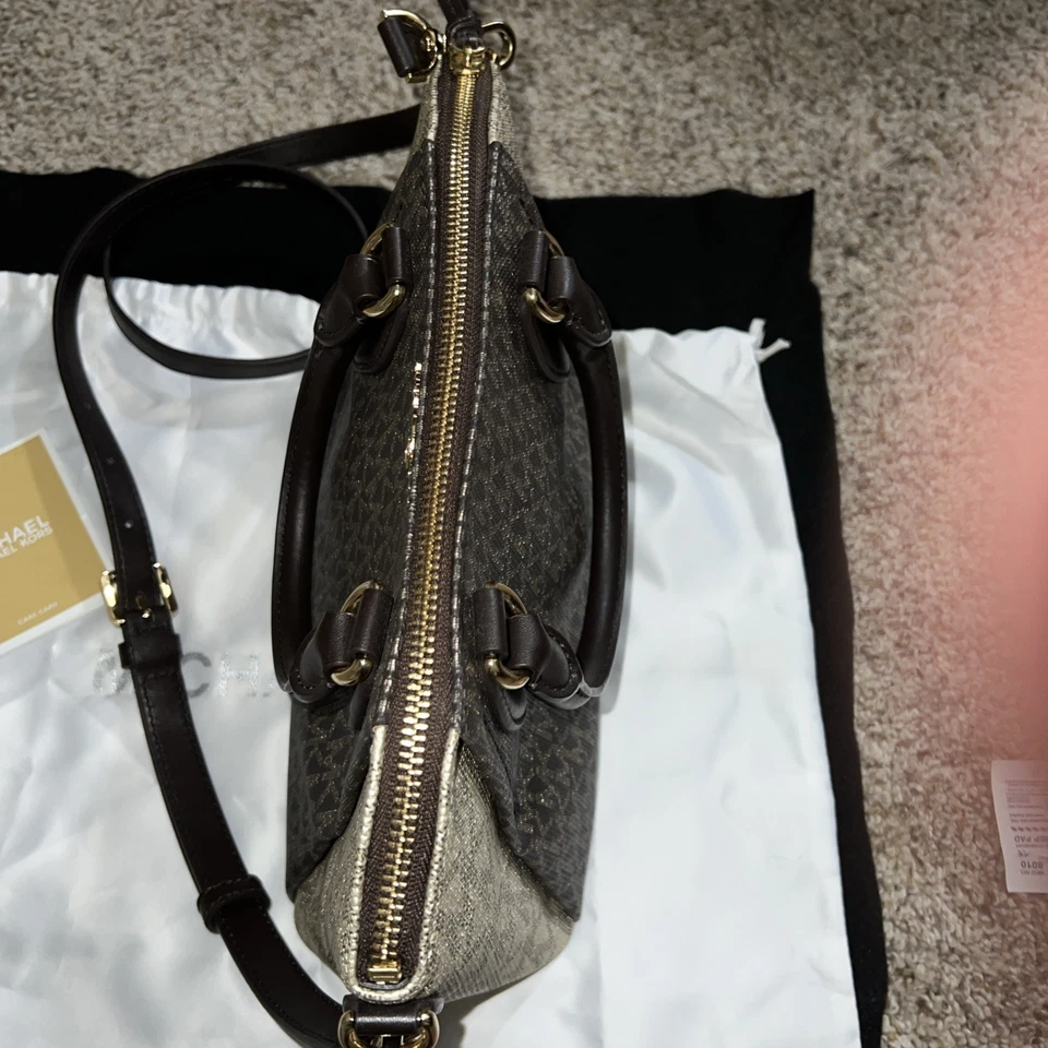 Bolso Mensajero MICHAEL KORS Sienna Mediano Dos Tonos Gráfico Logo Foto 4 de 4