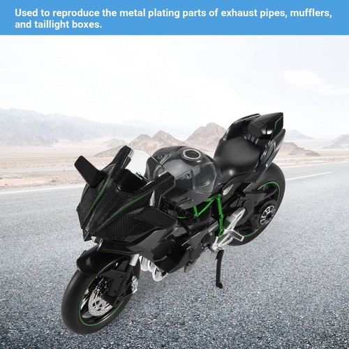 1:12 H2 R Motorcycle Diecast Alloy Model Toy Black H2R Motorbike4418 - Bild 5 von 7