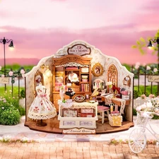 Rolife Dollhouses Elsa's Tailoring DIY Miniature Wooden House Furniture  Gifts