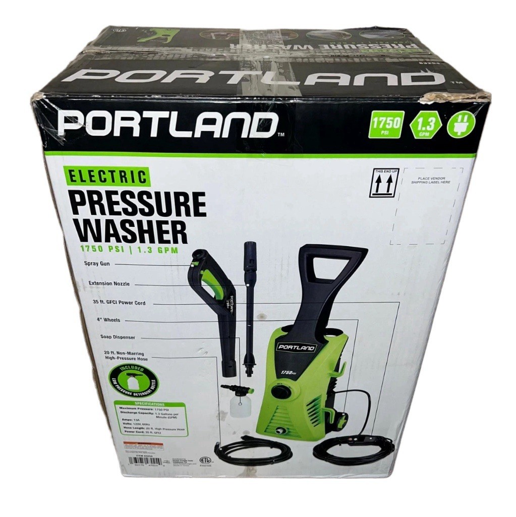 みずみず PORTLAND 1750 PSI Electric Pressure Washer – Portable w/ 20ft Hose