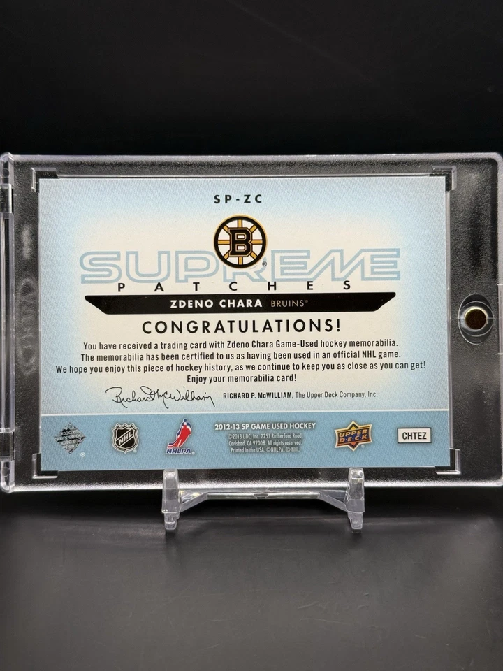 2012-13 SP Game Used Zdeno Chara Supreme Patches /12 Game Used #SP-ZC - Image 2 of 2