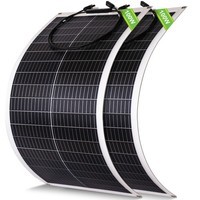 200W（100W*2）Flexibel Solarmodul Solarpanel Mono Wohnmobil Balkonkraftwerk Rv