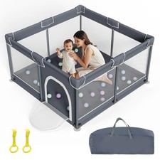Playpen for Babies and Toddlers, Large Baby Playpen, Playard with Bag, Indoor...