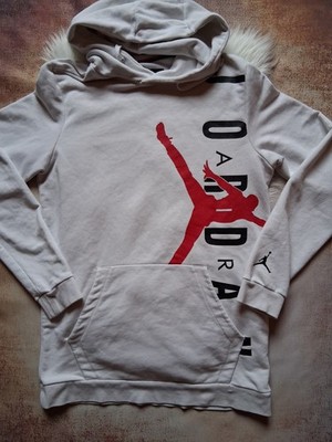 Sweatshirt Hoodie Jordan M weiß Kapuze streetstyle 90s retro hip hop rap Nike