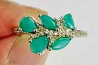 HSN Colleen Lopez Sterling Silver Sakota Emerald & White Zircon Ring Size 7 — photo 4