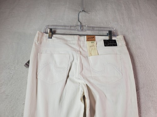 Grane Jeans Juniors Size 11 White Denim Cotton Flat Front Straight Leg Pockets - Picture 9 of 13