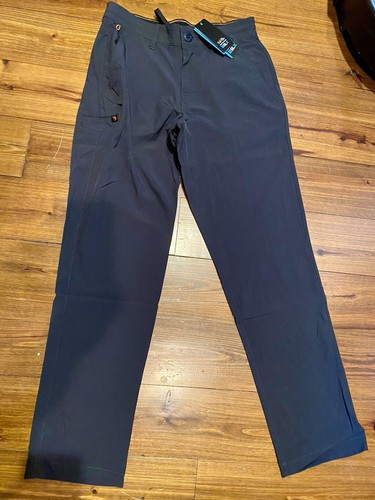 Pantalon homme Salt Life noir SLX Performance Expedition poisson/utilitaire neuf avec étiquette 32x30