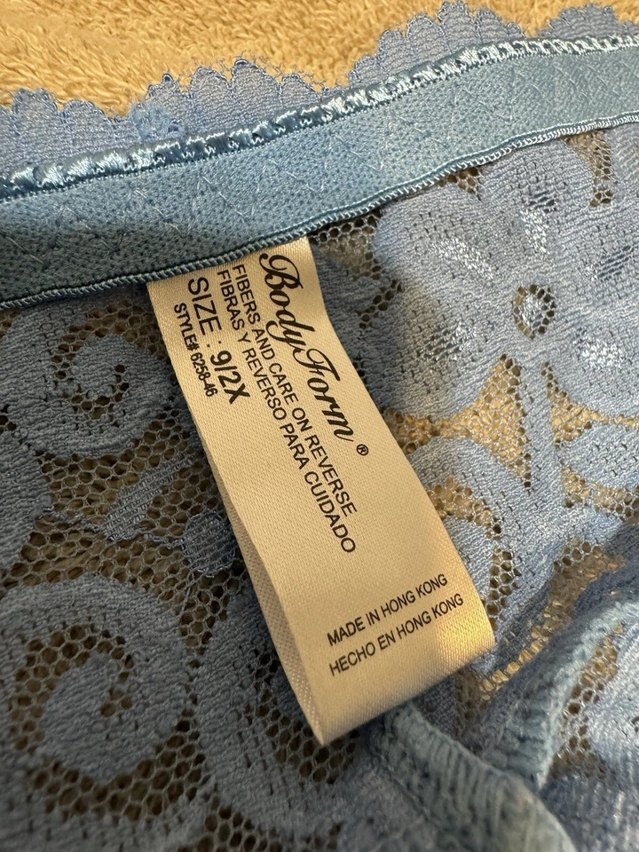 delta burke panties 2x Blue 93% Nylon Size 9 Waist 34-38” - Image 3 of 4