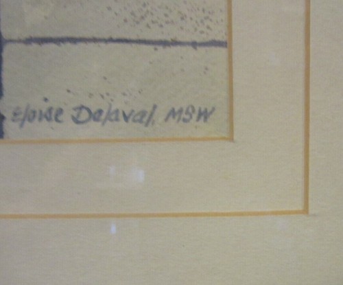 ORIGINAL WATERCOLOR PAINTING MISSOURI ARTIST ELOISE DELAVAL MSW AMERICAN ART WOW - Picture 8 of 12