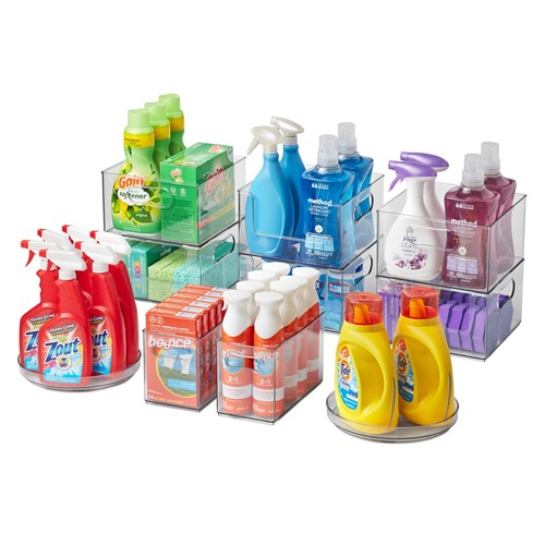 The Home Edit 10 Piece Laundry Edit, Clear Plastic Modular Storage System - 第 1/7 張圖片