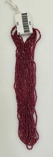 Hank of 13/0 Cut Seed Beads - Transparent Dark Red Iris