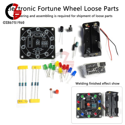 LED Electronic Lucky Rotary Kit NE555 CD4017 DIY Practical Soldering Practice