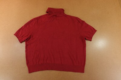 Divided H&M Womens Size Large Burgundy Fine Knit Short Sleeve Turtleneck Top NWT