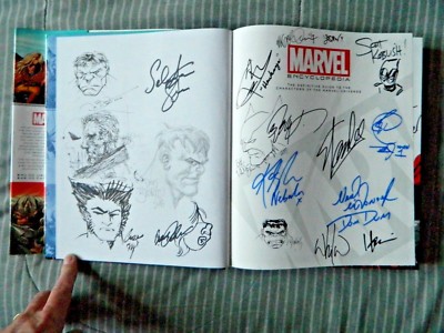 Marvel Encyclopedia by DK Publishing Staff Signed 123 Times Stan