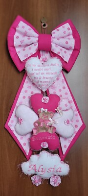 Geburtsschleife personalisierbar! 75x33cm