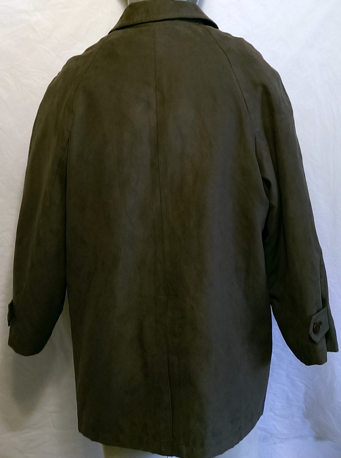 RFT Brown Microsuede Button Down Jacket w/Lining … - image 6